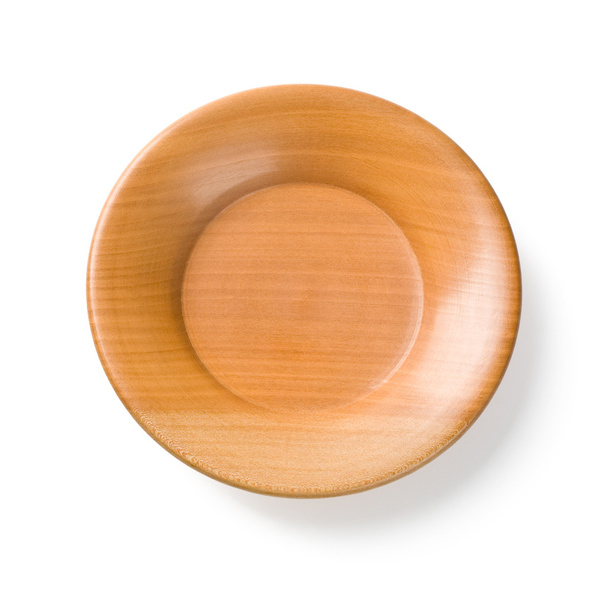 Пустая деревянная тарелка
 - Фото, изображение
