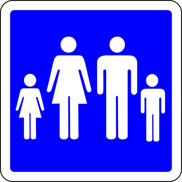 Rodinný povolený modrý znak - Fotografie, Obrázek