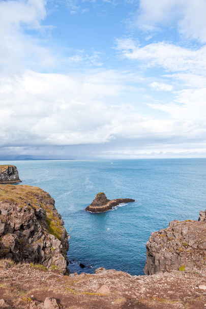 landscape of the rocky and jagged coastline north of Iceland - Valokuva, kuva