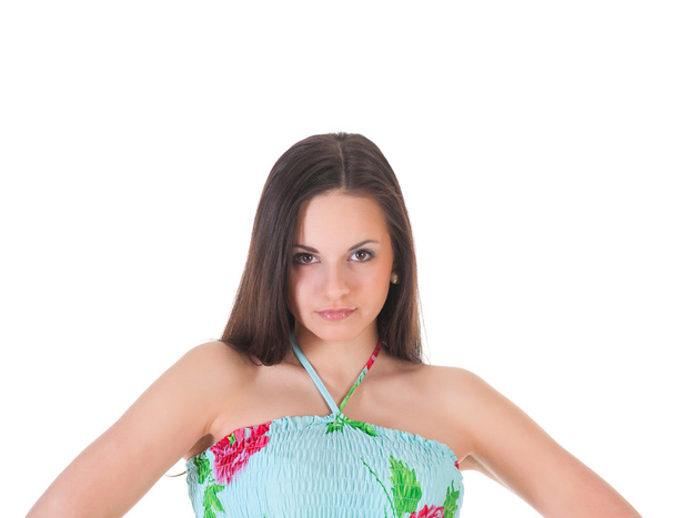 attractive woman in summer dress - Photo, image