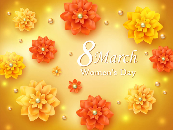 Greeting card for Women s day. Vector illustration. - Διάνυσμα, εικόνα