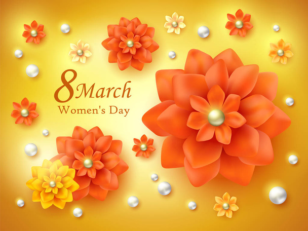 Greeting card for Women s day. Vector illustration. - ベクター画像