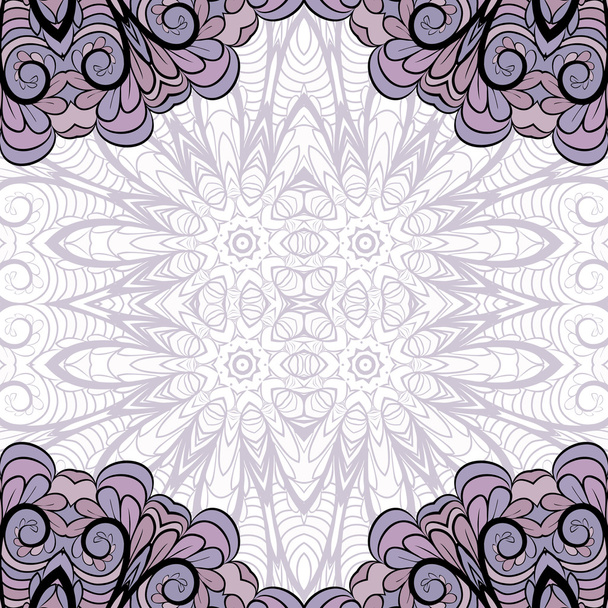 Pattern with violet corners - Wektor, obraz