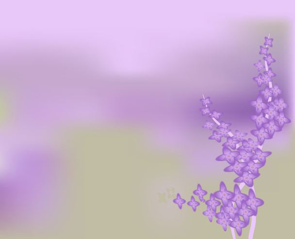 fialové Lila bush kvetoucí - Vektor, obrázek