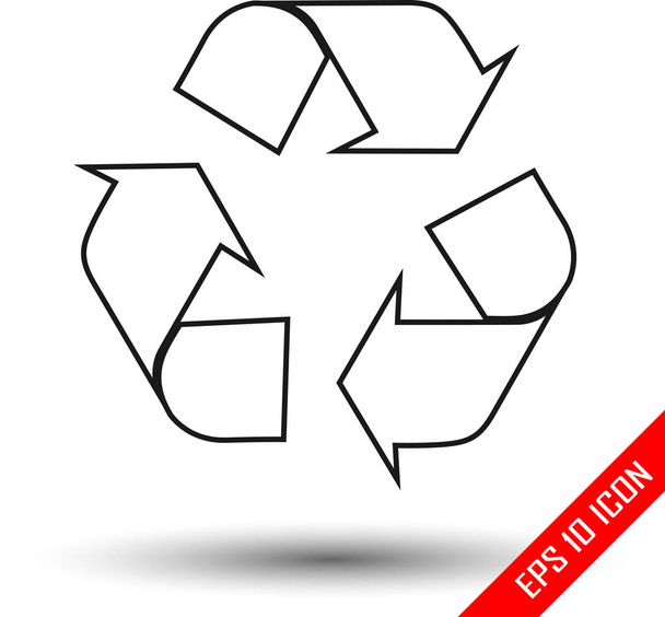 Recycle icon. Flat icon of recycle. Recycle EPS. Vector illustration. - Vector, Image