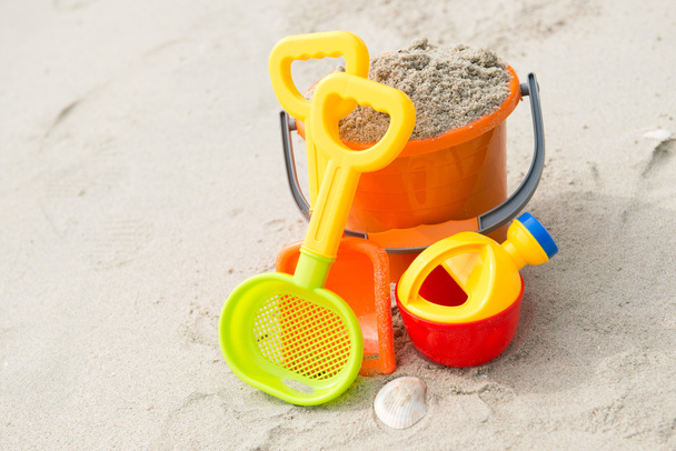 Toys on beach - Foto, Imagen