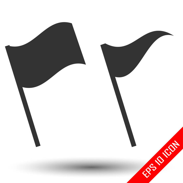 Waving Flags and Banners for Icons, Presentations, Web Pages. Vector illustration. - ベクター画像