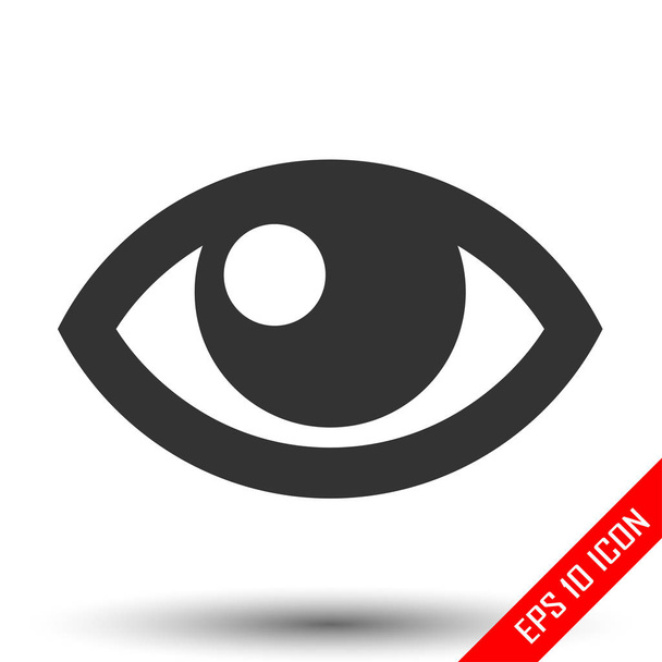 Піктограма очей. Простий плоский логотип людського ока на білому тлі. Векторні ілюстрації
. - Вектор, зображення