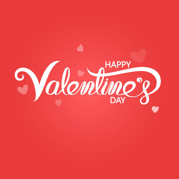 Happy Valentines Day Typography Poster.Handwritten Calligraphy Text.Valentines romantic greeting card logo.Love Retro vintage logo style.Vector illustration  - Vektori, kuva