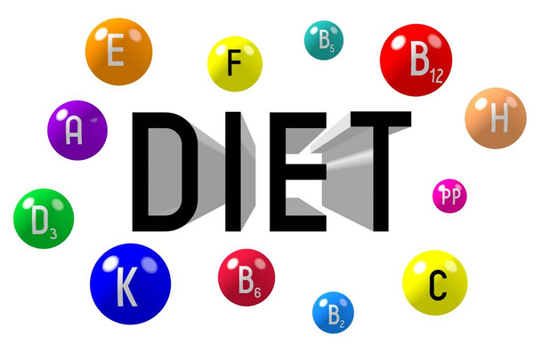 Δίαιτα έννοια - 3d απεικόνιση - Φωτογραφία, εικόνα