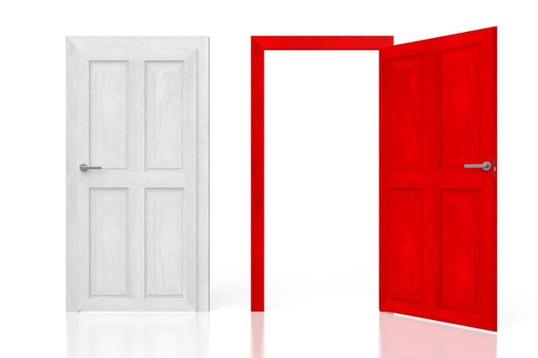 Concepto 3D de dos puertas
 - Foto, imagen