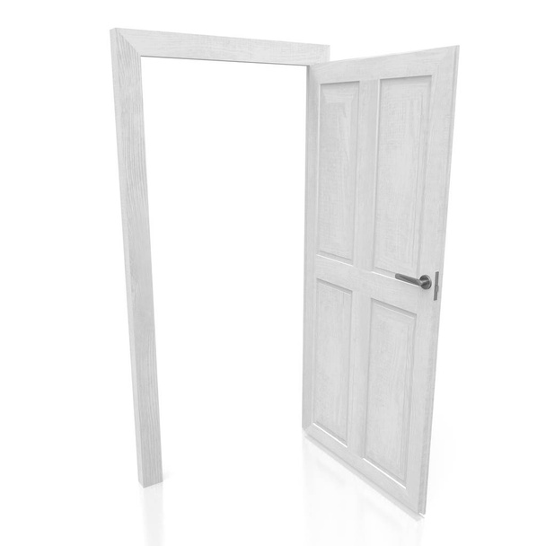 Puerta 3D - aislada sobre fondo blanco
 - Foto, imagen