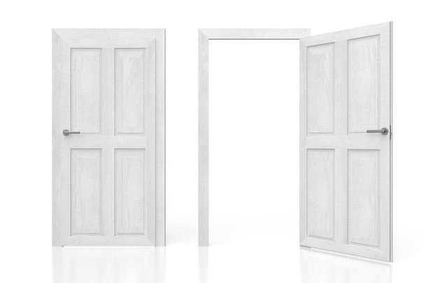 3 d の 2 つのドアのコンセプト - 写真・画像