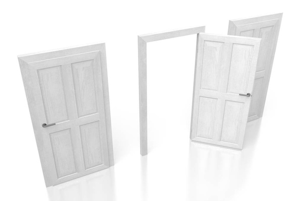 3D-drie deuren concept - Foto, afbeelding