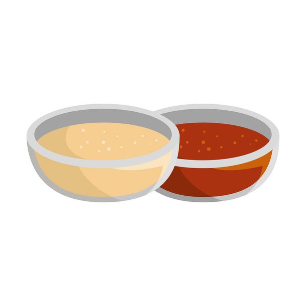 tomato and mayonnaise sauces - Vector, Image