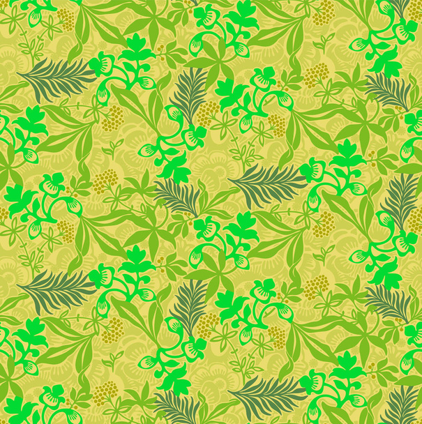 Patrón de hojas tropicales de color neón. Fondo de pantalla sin costura floral de hojas y flores tropicales
. - Foto, Imagen