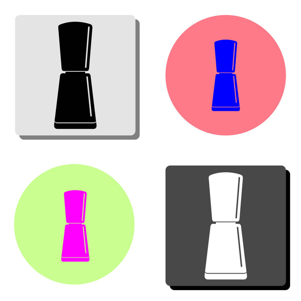 Nail polish. simple flat vector icon illustration on four different color backgrounds - Vektori, kuva