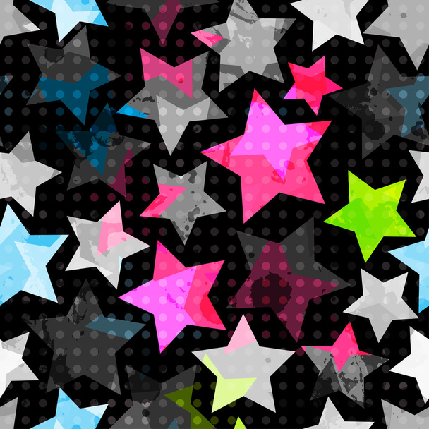 abstract grunge stars seamless - Vektor, obrázek