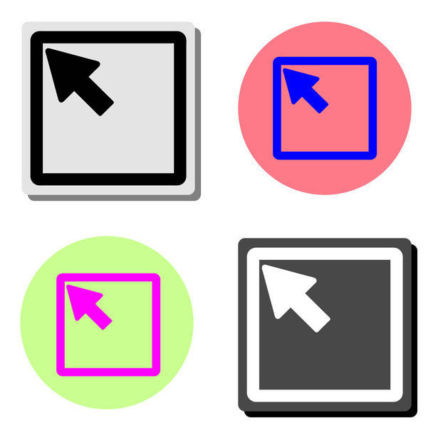 cursor. simple flat vector icon illustration on four different color backgrounds - ベクター画像