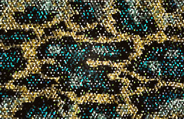 Pulsera fragmento de cuentas pequeñas con adorno de piel de serpiente, textura y fondo
 - Foto, Imagen