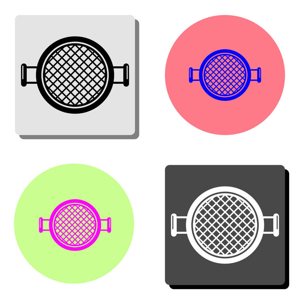 sieve. simple flat vector icon illustration on four different color backgrounds - Vektori, kuva
