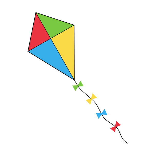 Icône de cerf-volant volant coloré, dessin d'illustration vectorielle
. - Vecteur, image