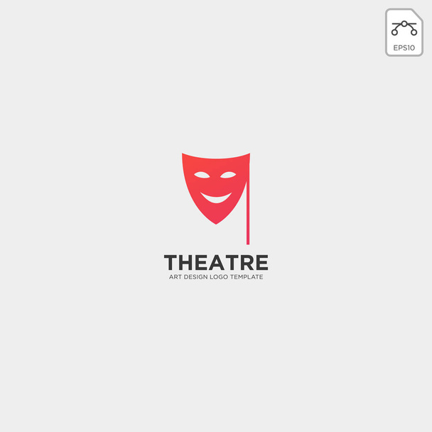 Θέατρο μάσκα ηθοποιός λογότυπο πρότυπο διάνυσμα εικονίδιο στοιχείο - διάνυσμα - Διάνυσμα, εικόνα