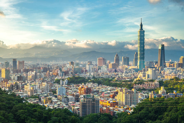 Panoramik Taipei City, Tayvan - Fotoğraf, Görsel
