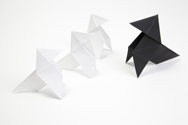 Ryhmä origami linnut
 - Valokuva, kuva