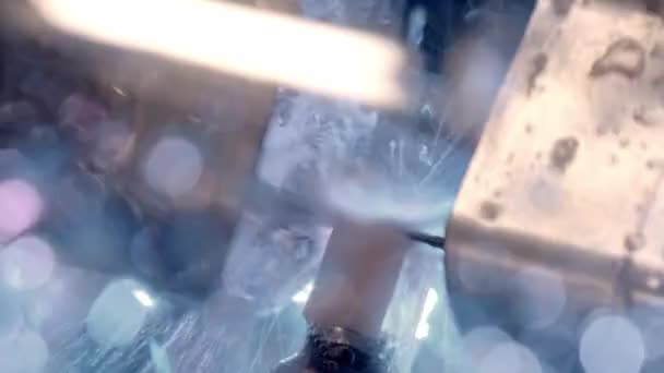 Dental milling machine CAD CAM grinds the dental prosthesis - Felvétel, videó