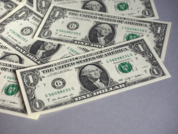 Jeden dolar bankovky peníze (USD), měna Spojených států - Fotografie, Obrázek
