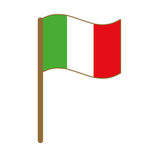Italian lippu eristetty kuvake
 - Vektori, kuva