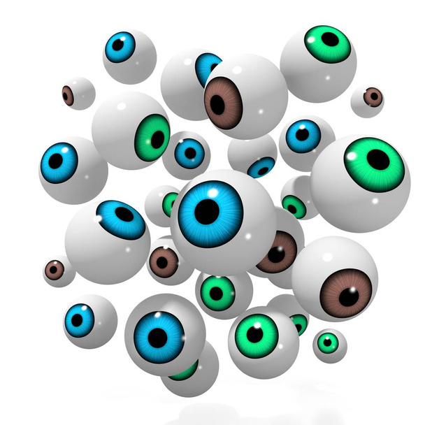 Molti occhi colorati 3D
 - Foto, immagini