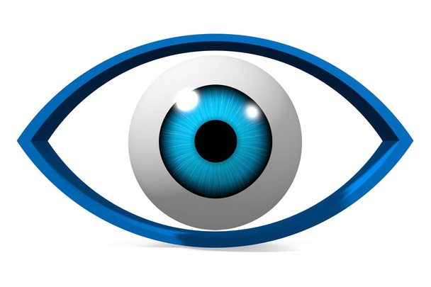 3D eye illustration - great for topics like sight, vision, optometrist etc. - Photo, Image