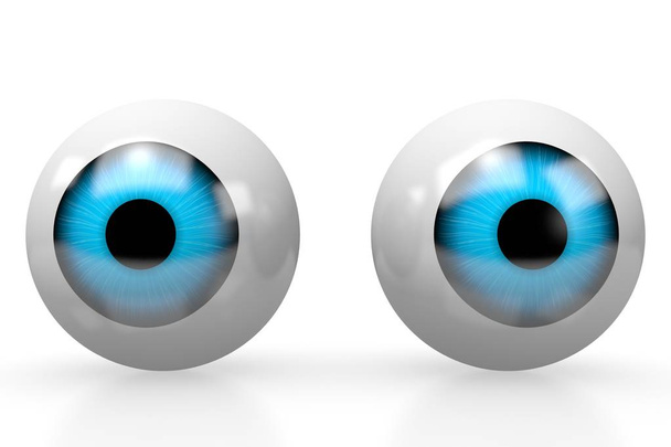 Ilustração de olhos 3D, isolado em fundo branco
 - Foto, Imagem