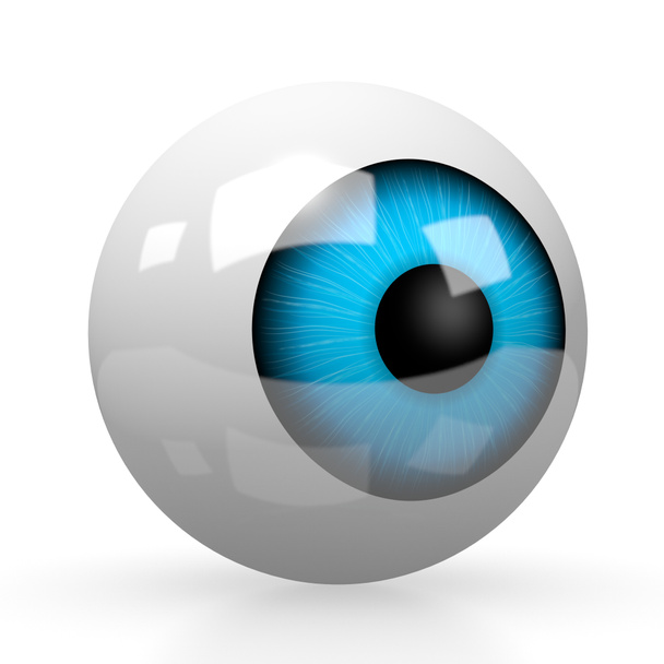 3D-Augenillustration - ideal für Themen wie Sehen, Sehen, Optometrie etc. - Foto, Bild