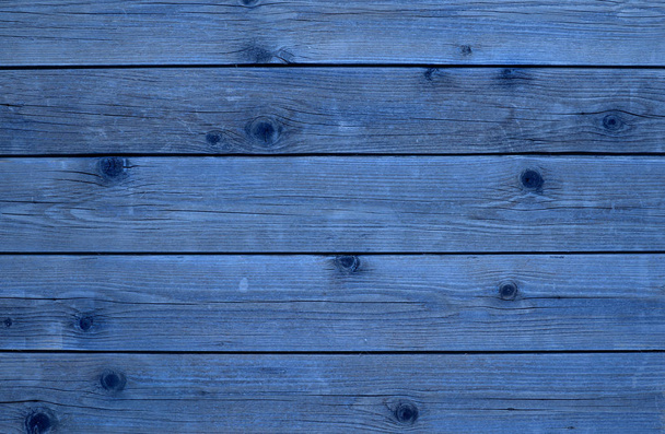 of wood panels in horizontal blue color - Foto, Bild