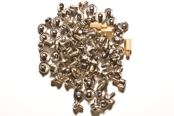 The metal computer screws - Foto, Imagem