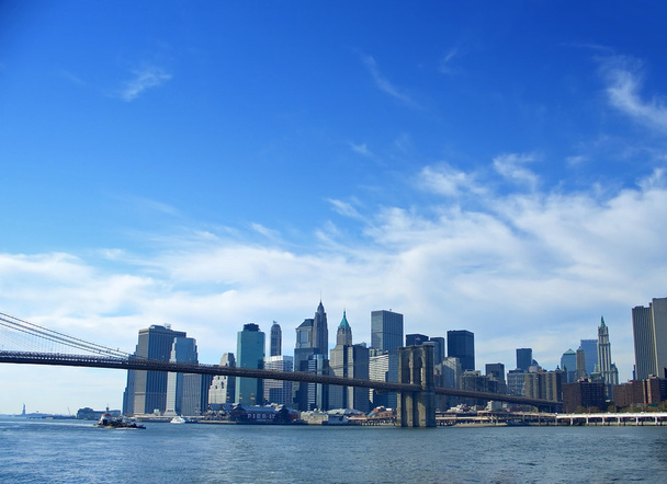 Brooklyn bridge and lower Manhattan - Zdjęcie, obraz