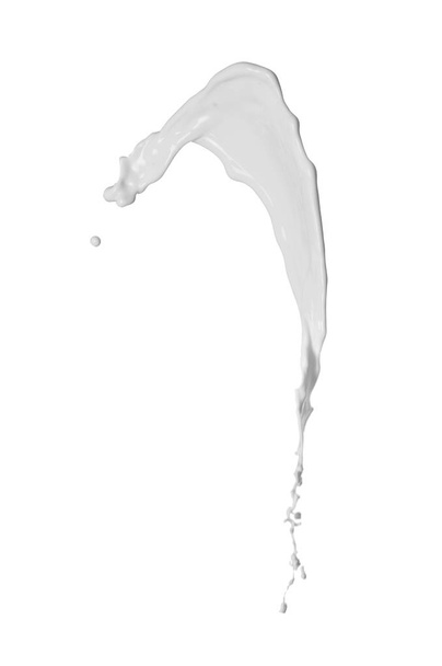 Splash of fresh milk isolated on white - Photo, image