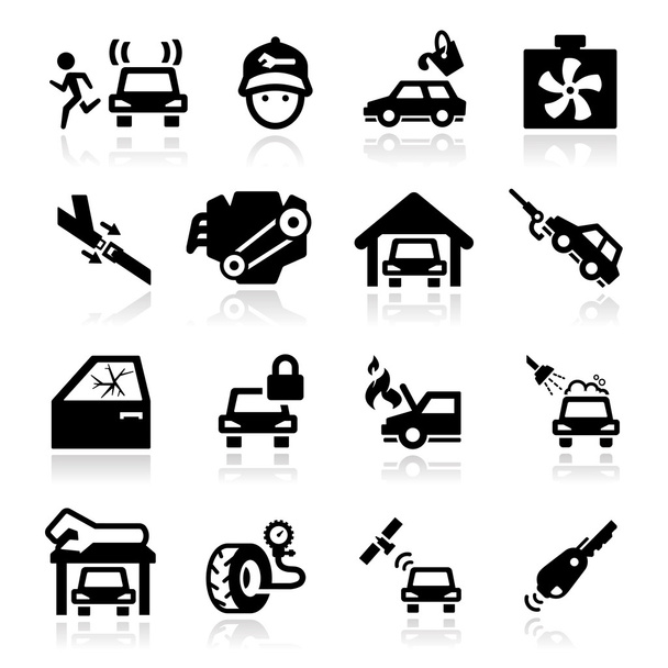 Serie di icone di servizio auto Serie elegante
 - Vettoriali, immagini
