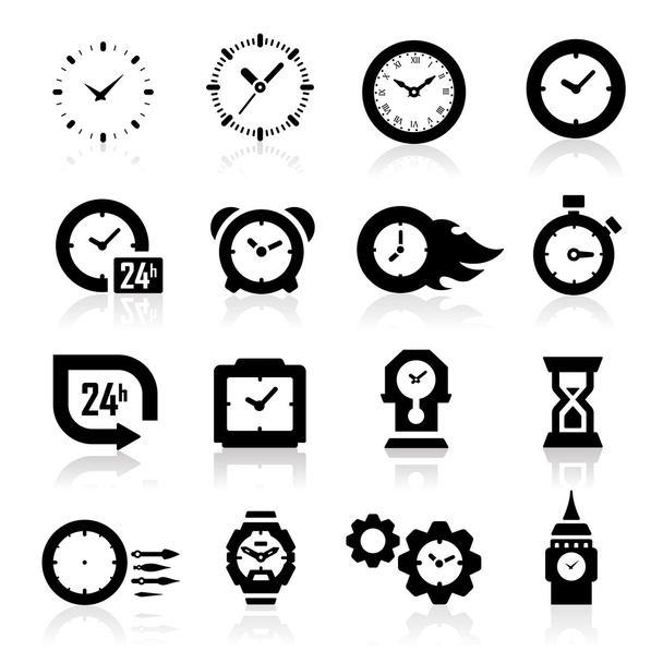 Clock icons - ベクター画像