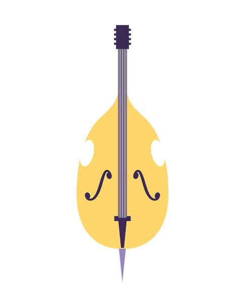 cello musical instrument on white background - Vector, Image