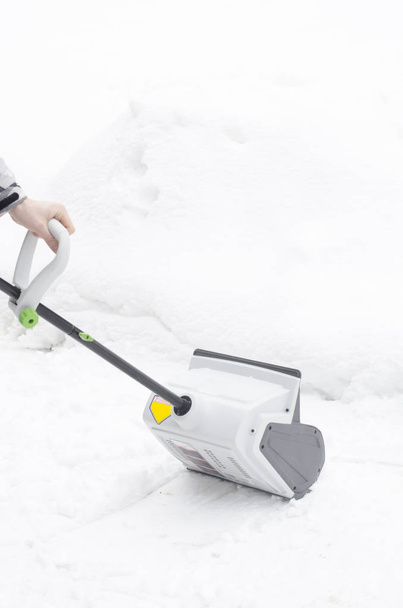 Snowplow, hó-eltávolító eszköz. Fotó stúdió - Fotó, kép