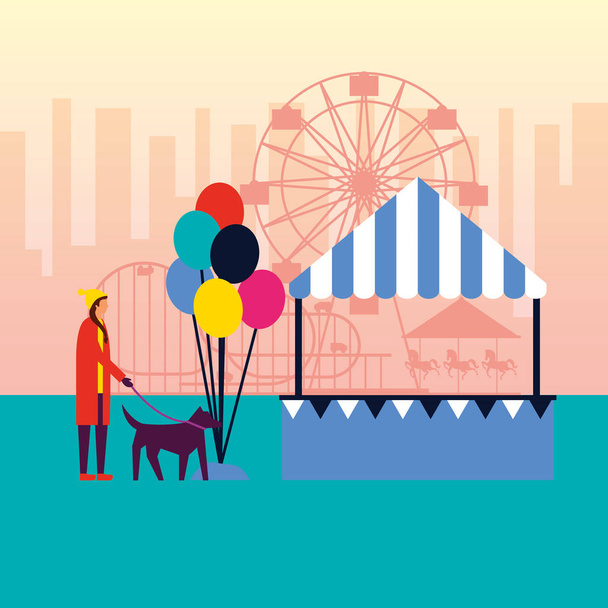 fun fair carnival - Vector, Image