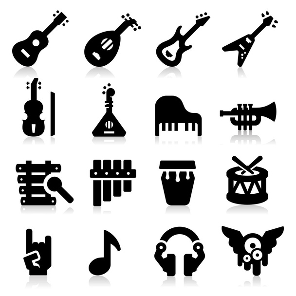 Ícones de música - Vetor, Imagem