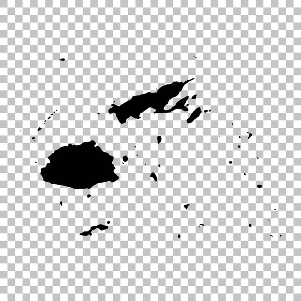 карта Фиджи. Изолированная иллюстрация. Черный на белом фоне
. - Фото, изображение