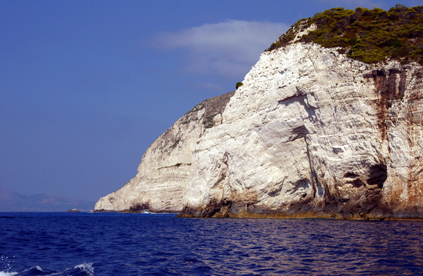 Rocher blanc sur la côte de l'île de Zante
 - Photo, image
