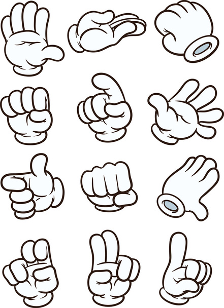Gloved hand - Vector, Image
