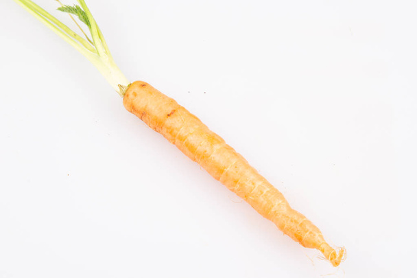enkele kleine wortel voor voedsel snack op witte achtergrond - Foto, afbeelding